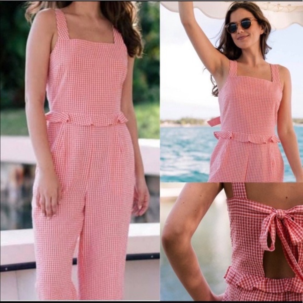 NWT Gal Meets Glam Coral Logan Jumpsuit